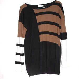 Calvin Klein Multicolor Long Sleeve Pullover  Ladies Sweater Size Medium